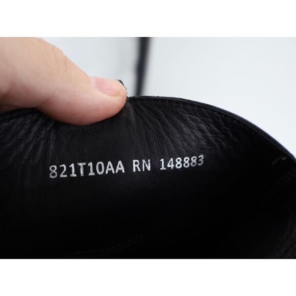 Bibi Lou Briana Western Boot Black Leather Size 37 7 Pull On Cowboy Ankle - Picture 15 of 16